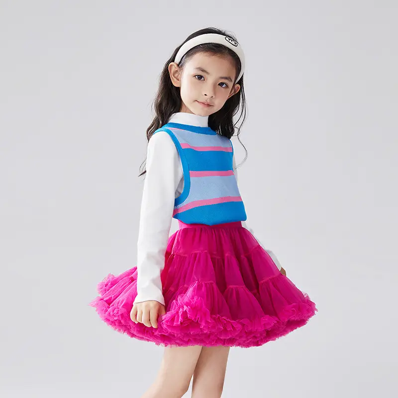 Girls' Green Knitted Tutu Dress with Red Hat — feature 26