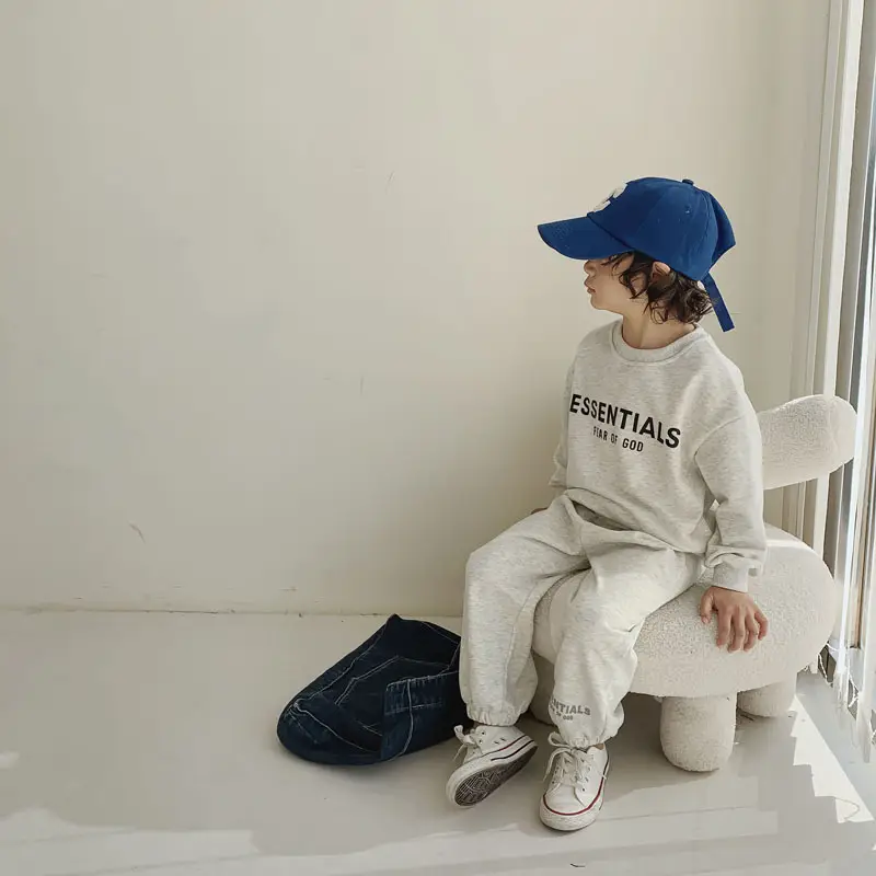 2025 spring new children's clothing a generation of children's suit letters sweater pants children's suit sports leisure 2-piece set