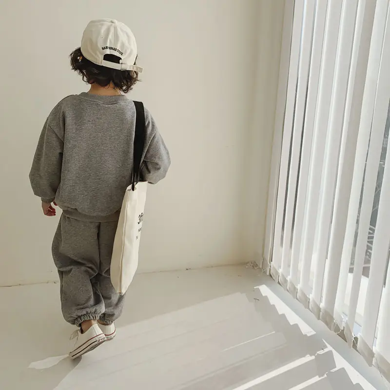 2025 spring new children's clothing a generation of children's suit letters sweater pants children's suit sports leisure 2-piece set