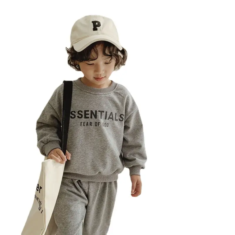 2025 spring new children's clothing a generation of children's suit letters sweater pants children's suit sports leisure 2-piece set