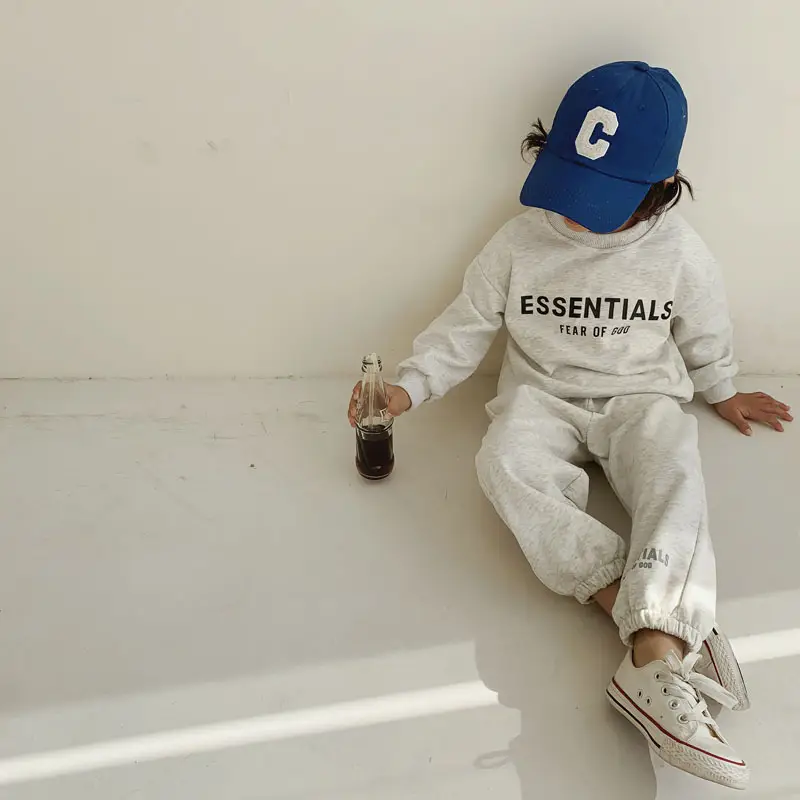 2025 spring new children's clothing a generation of children's suit letters sweater pants children's suit sports leisure 2-piece set
