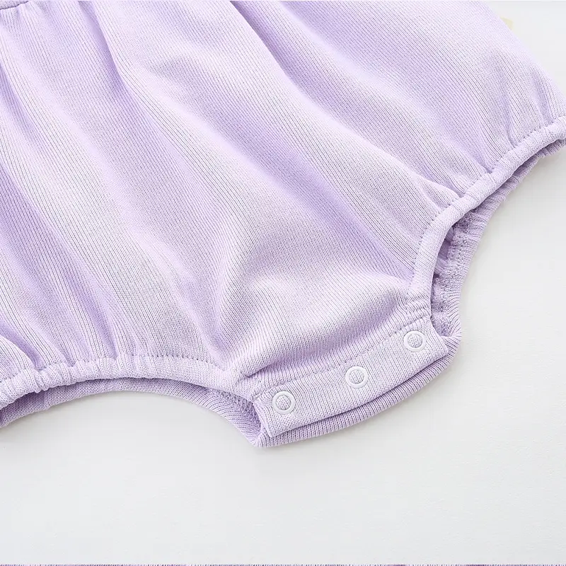 Baby Floral Embroidered Suit Purple 0-2Yr - Image 4