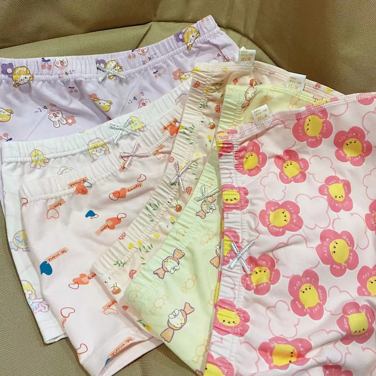 Girls Cartoon Print Cotton Boxer Shorts 3-Pack - Image 4