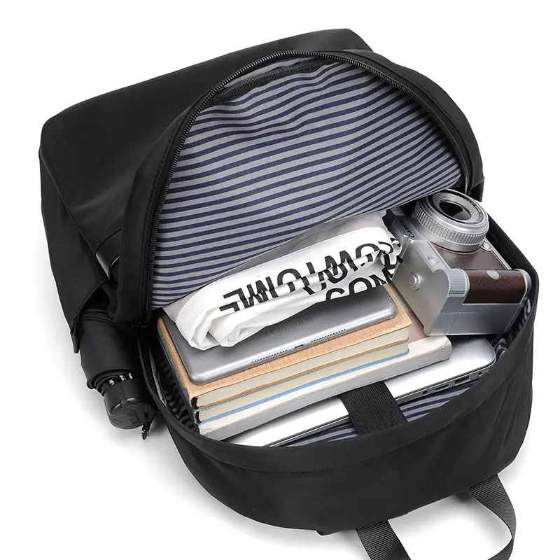 Men's Navy Blue Business Backpack Large Capacity Computer Bag - Image 6