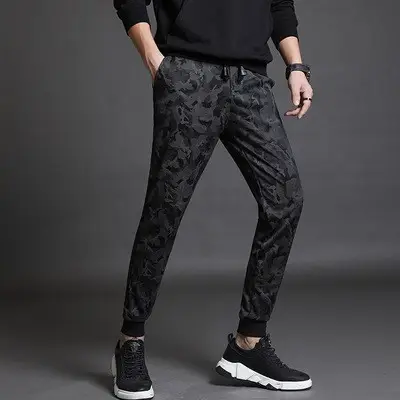 Fleece Lined Black Casual Pants for Men Winter Drawstring - Image 8