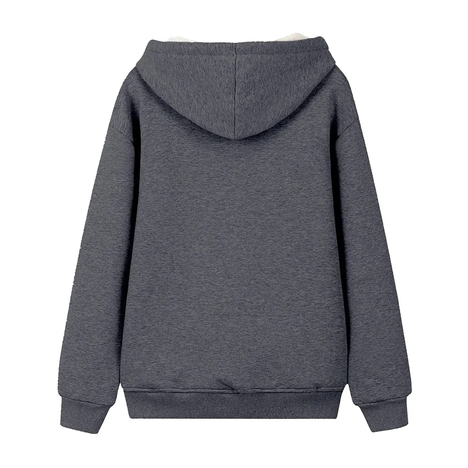 Women Red Velvet Hooded Sweatshirt Drawstring Full Inner — feature 14