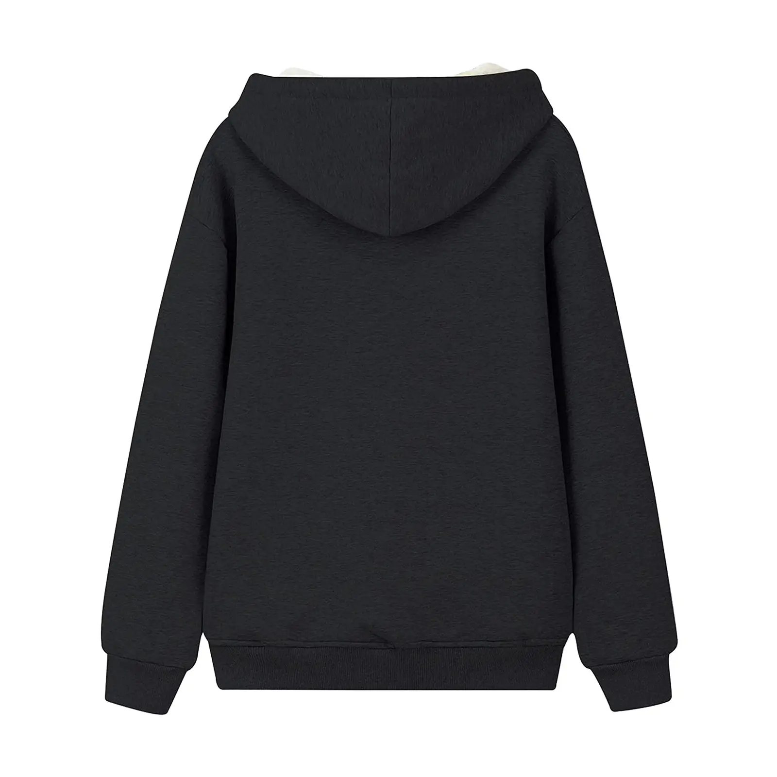 Women Red Velvet Hooded Sweatshirt Drawstring Full Inner — feature 4