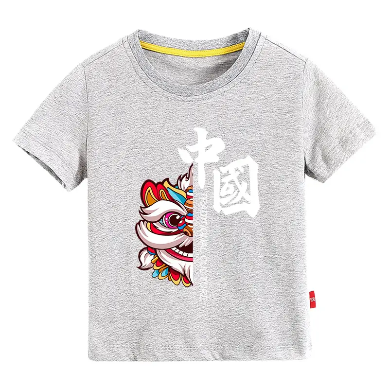 Chinese Red Dragon Print Boys T-Shirt Orange 2026 - Image 23