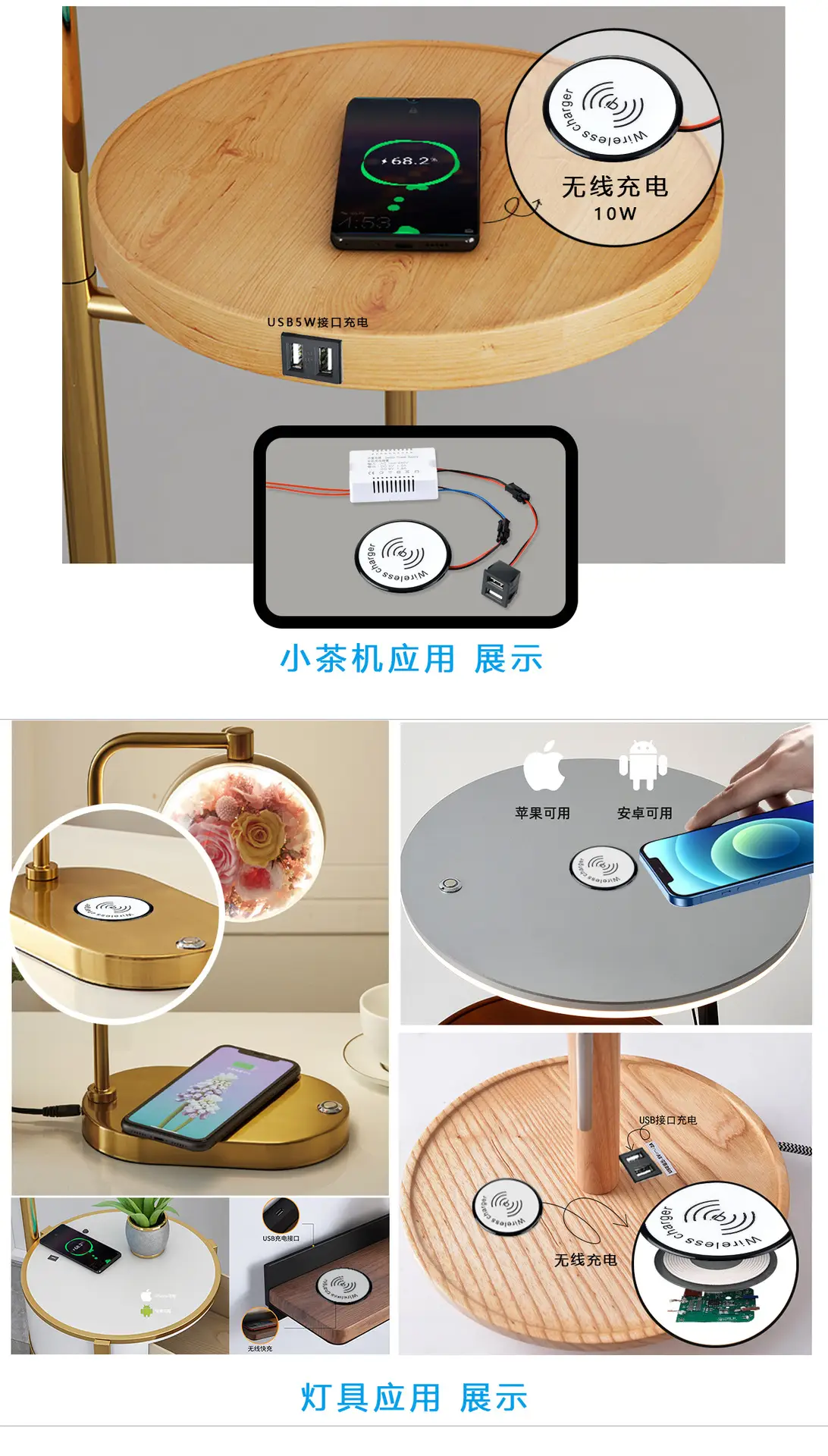 10W Wireless Desk Lamp with Fast Charging — feature 6