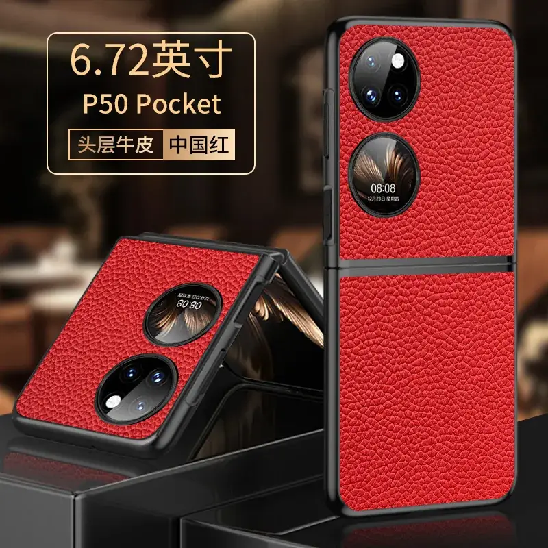 HUAWEI P50 Pocket Folding Leather Case Green Black Orange - Image 9