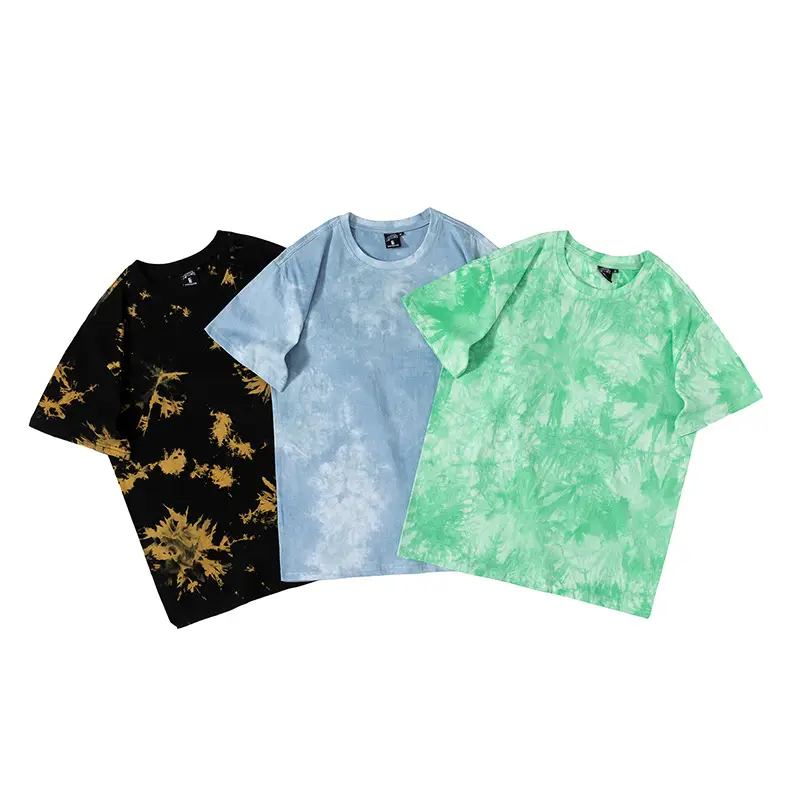 2025 Green Tie-Dye Cotton T-Shirt for Men - Image 12