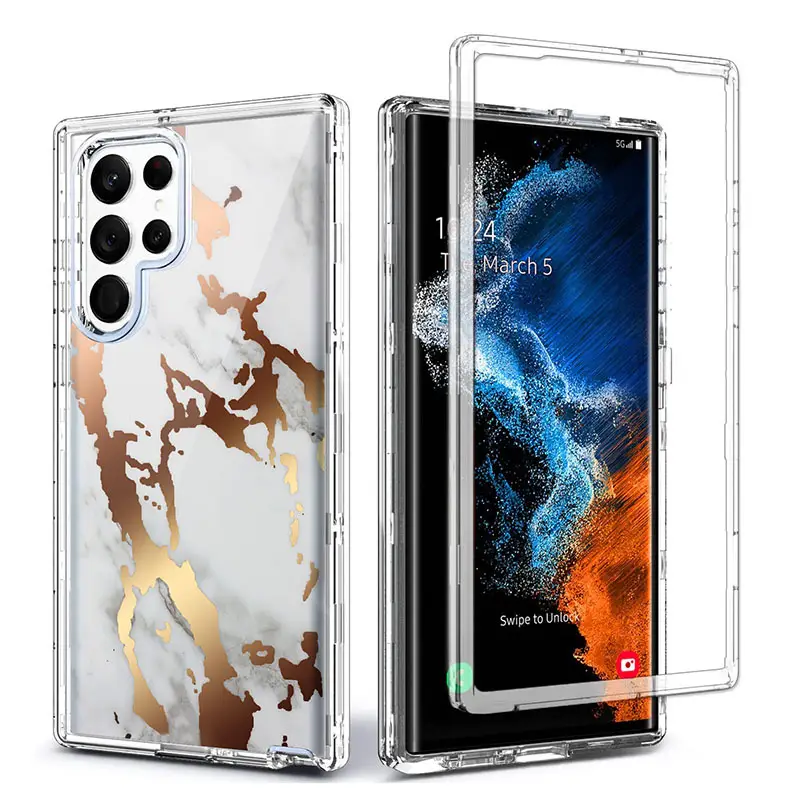 Transparent 3-in-1 Phone Case for Samsung S23 S21 Ultra - Image 16
