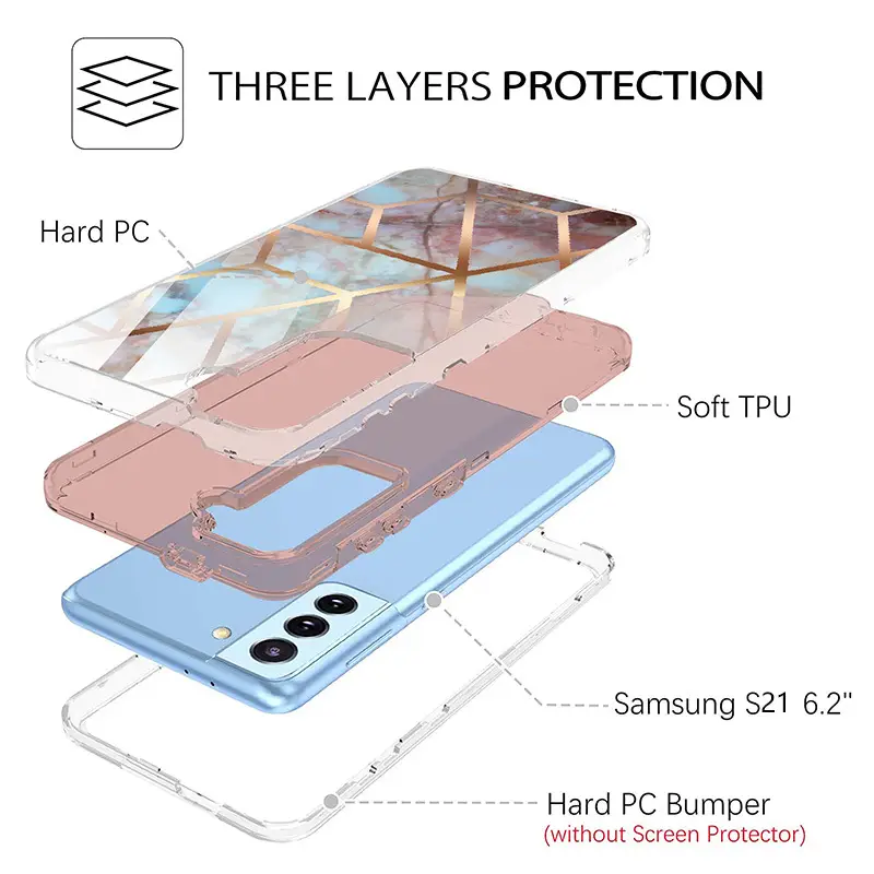 Transparent 3-in-1 Phone Case for Samsung S23 S21 Ultra - Image 17
