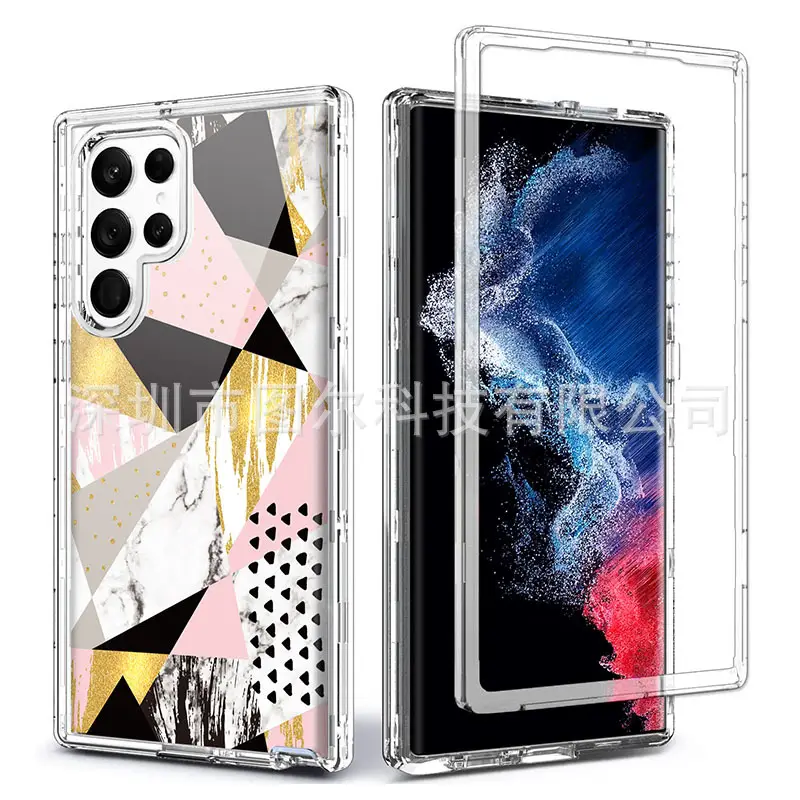 Transparent 3-in-1 Phone Case for Samsung S23 S21 Ultra - Image 7