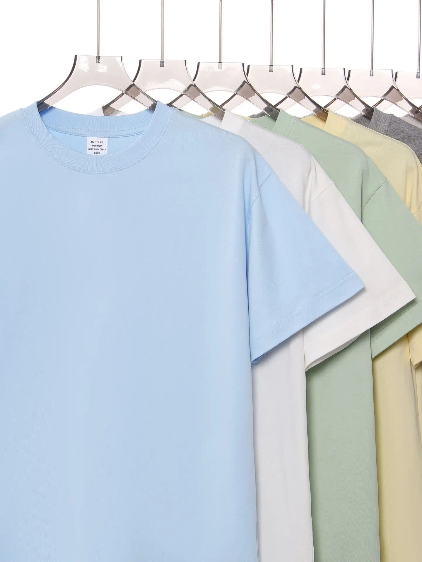 Men White Cotton T-Shirt 250g Short Sleeve