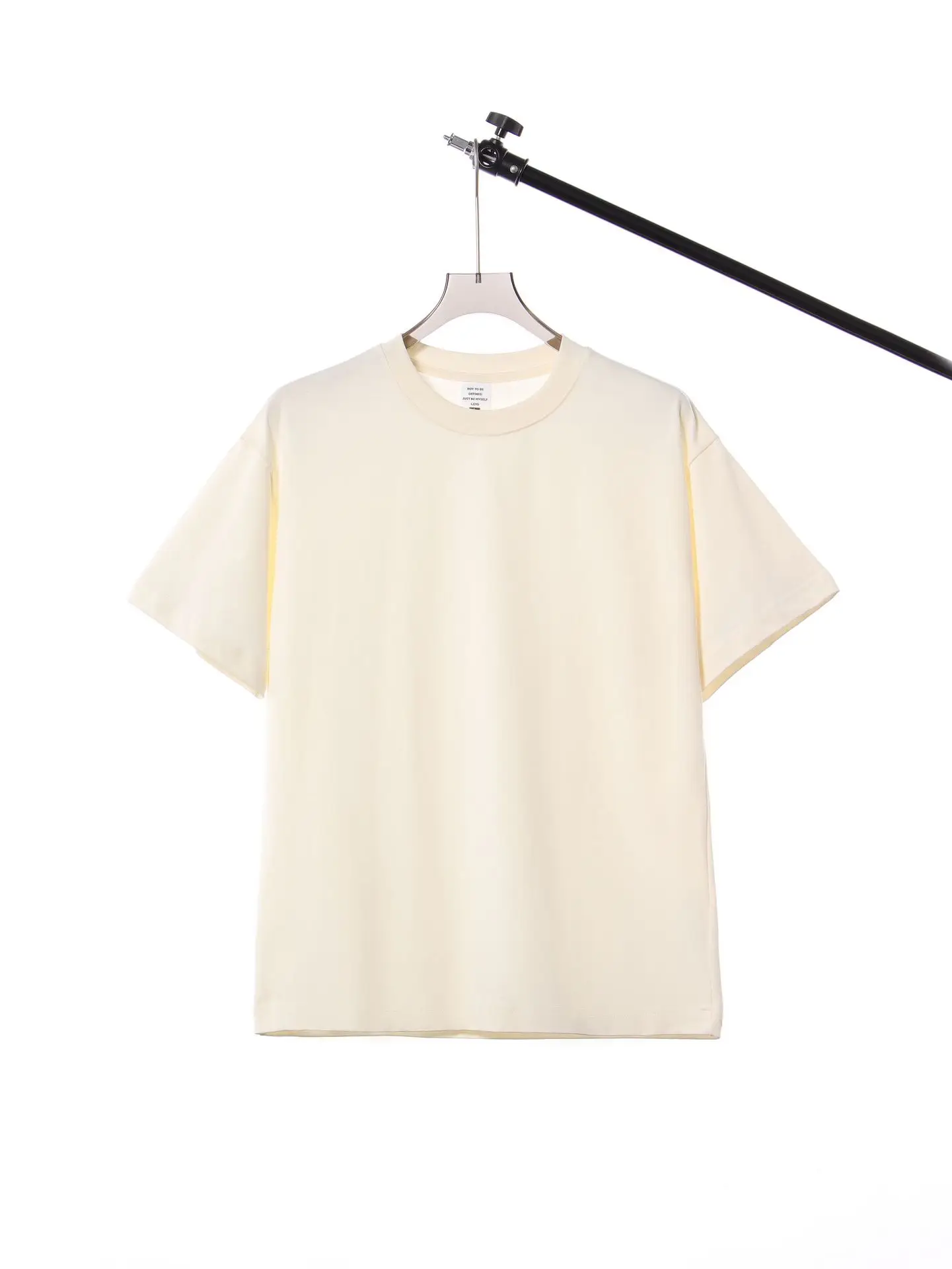 Men White Cotton T-Shirt 250g Short Sleeve