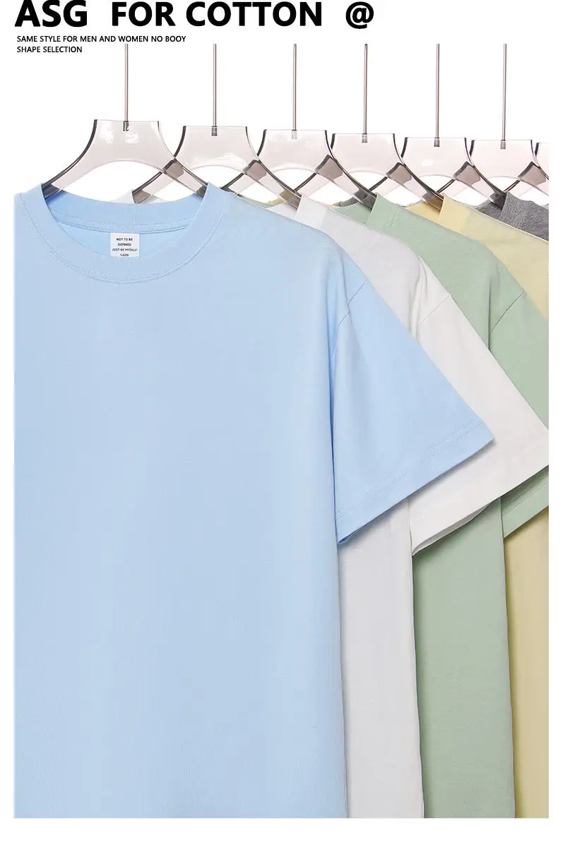 Men White Cotton T-Shirt 250g Short Sleeve — feature 5