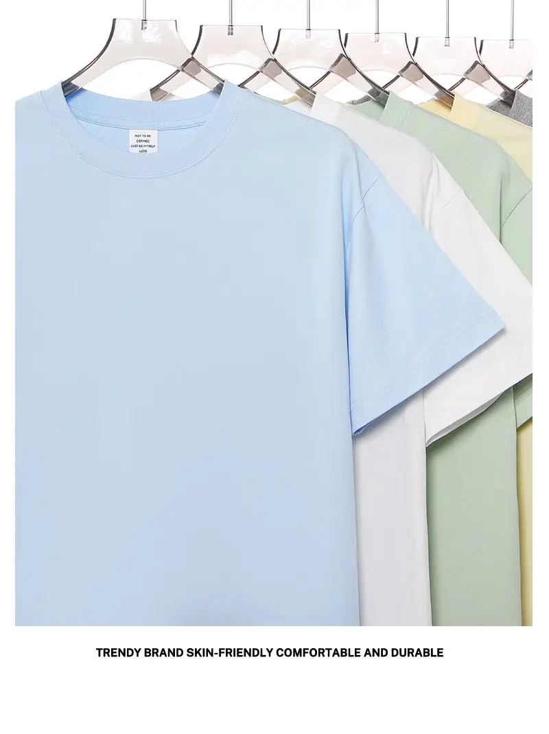 Men White Cotton T-Shirt 250g Short Sleeve — feature 8