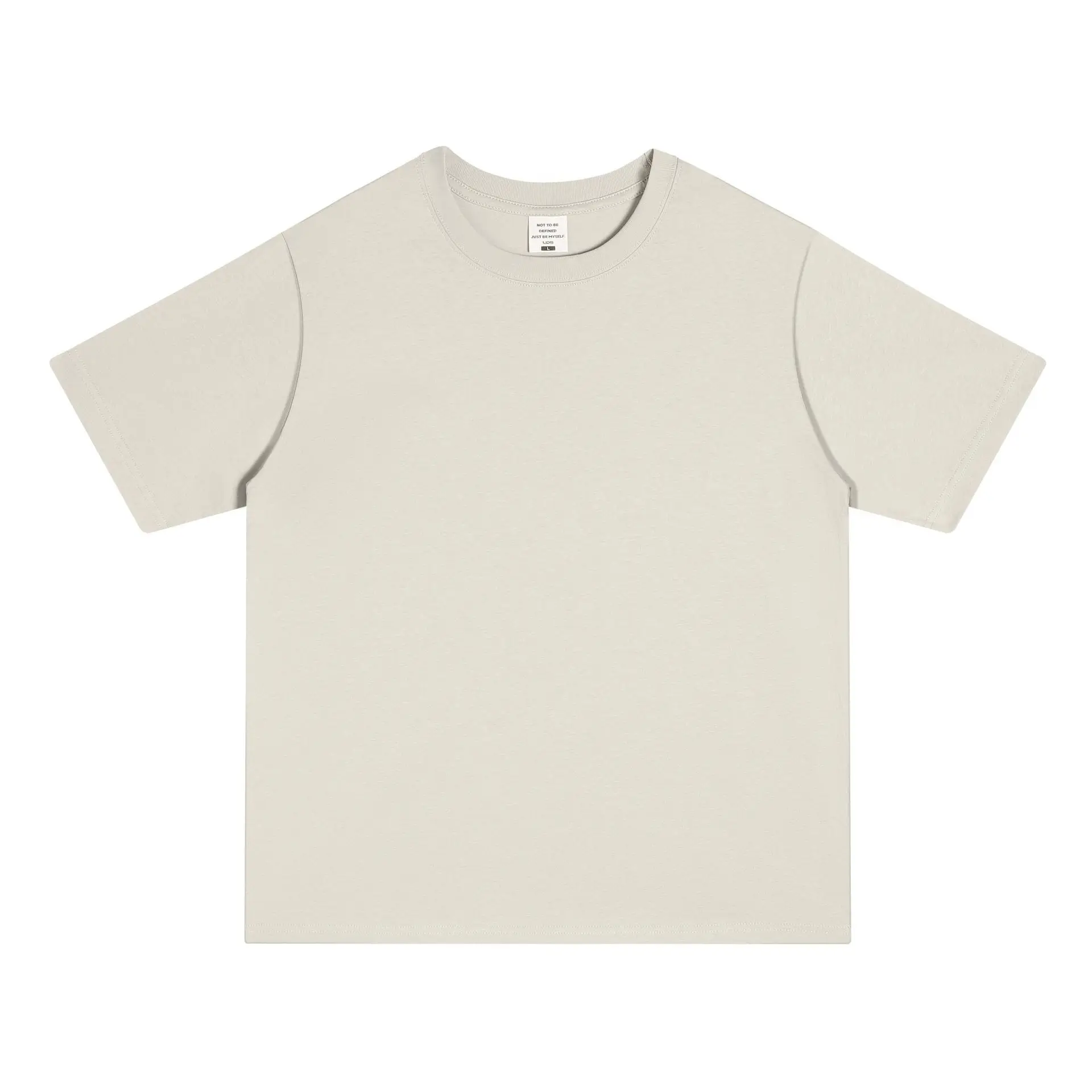 Men White Cotton T-Shirt 250g Short Sleeve