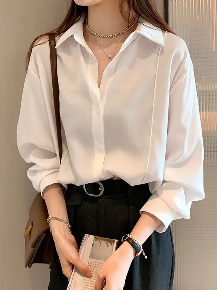 Women 2024 New Design Long Sleeve Shirt Beige — feature 26