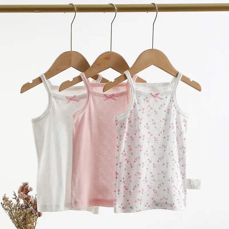 Summer Girls Cotton Sling Pajamas 3 Pcs Set