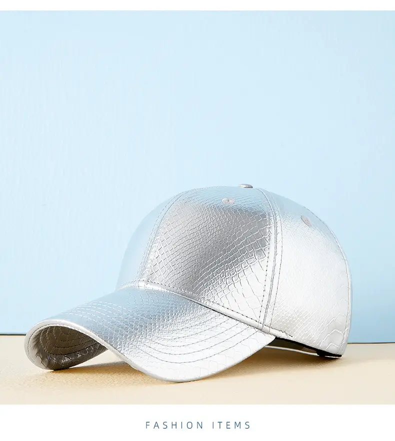 Silver Snake Pattern Baseball Cap for Men Women — feature 12