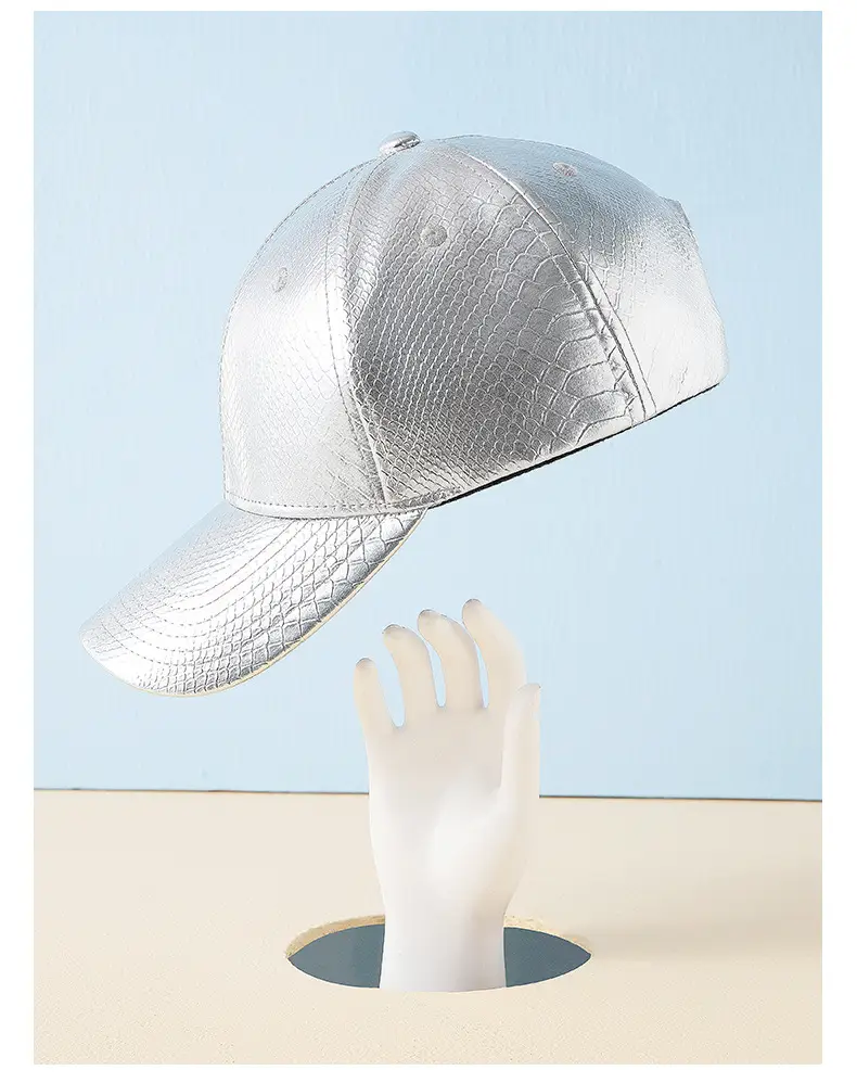 Silver Snake Pattern Baseball Cap for Men Women — feature 16
