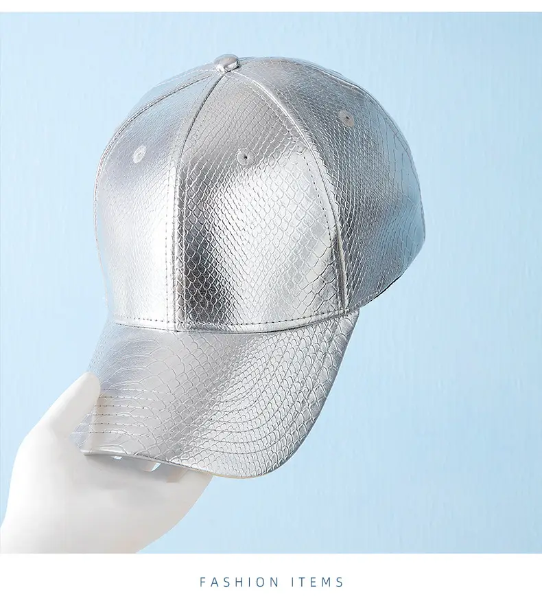 Silver Snake Pattern Baseball Cap for Men Women — feature 17