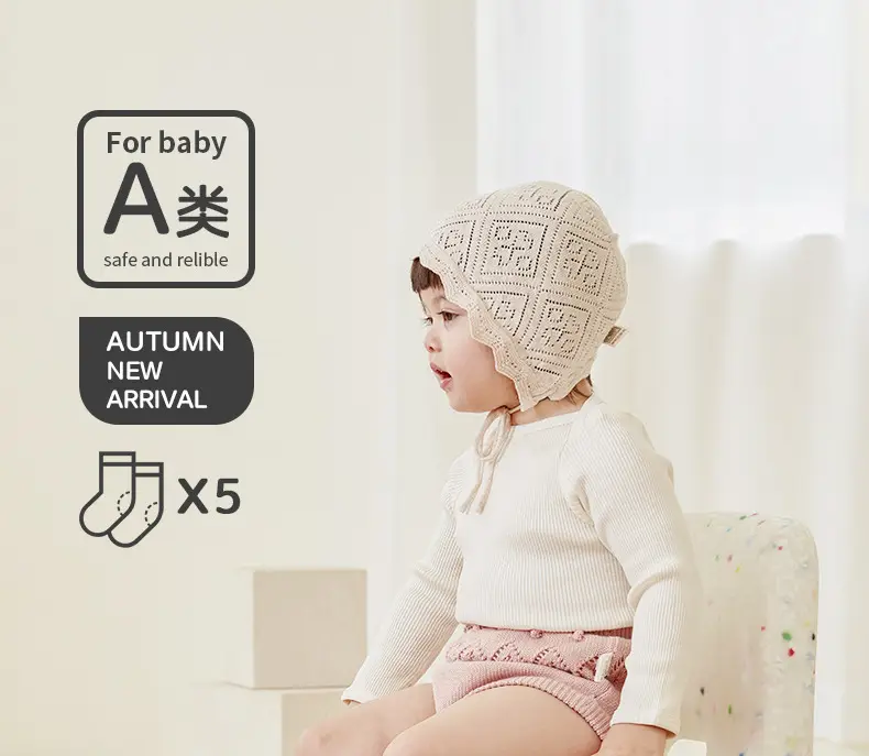 Cotton Baby Socks No Harm No Poison No Light Blue — feature 1