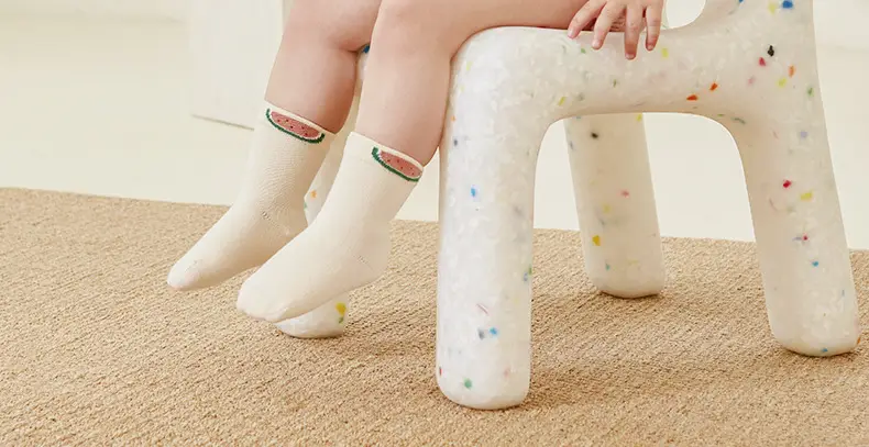 Cotton Baby Socks No Harm No Poison No Light Blue — feature 2
