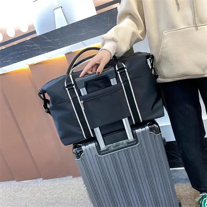 Light Blue Travel Bag for Women Men Shoulder Sports Yoga - Image 8