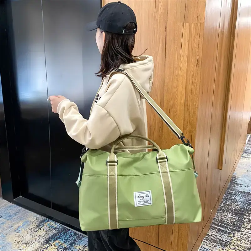 Light Blue Travel Bag for Women Men Shoulder Sports Yoga - Image 9