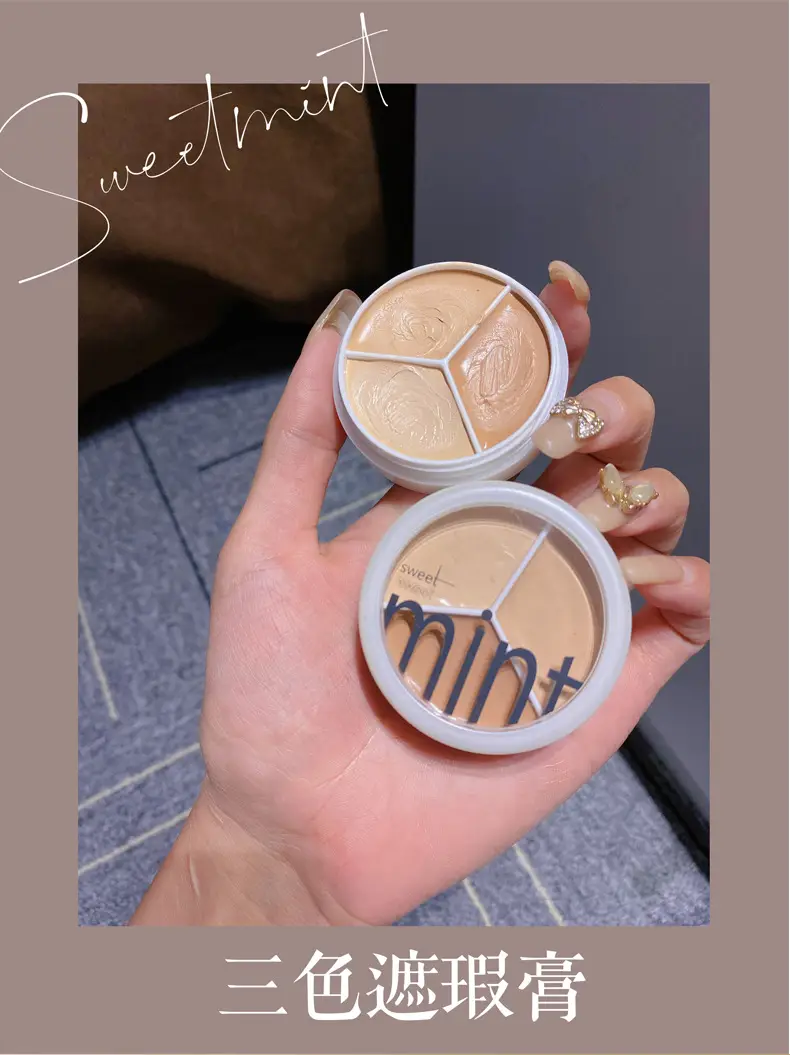 Sweet Mint 3-Color Concealer Foundation Cream Makeup Brush Set — feature 2