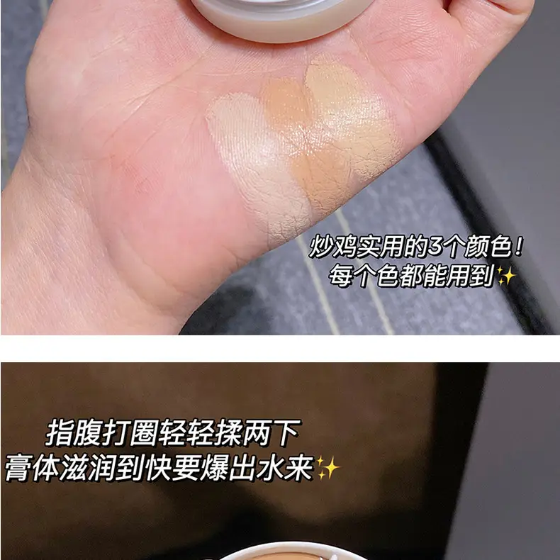 Sweet Mint 3-Color Concealer Foundation Cream Makeup Brush Set — feature 6