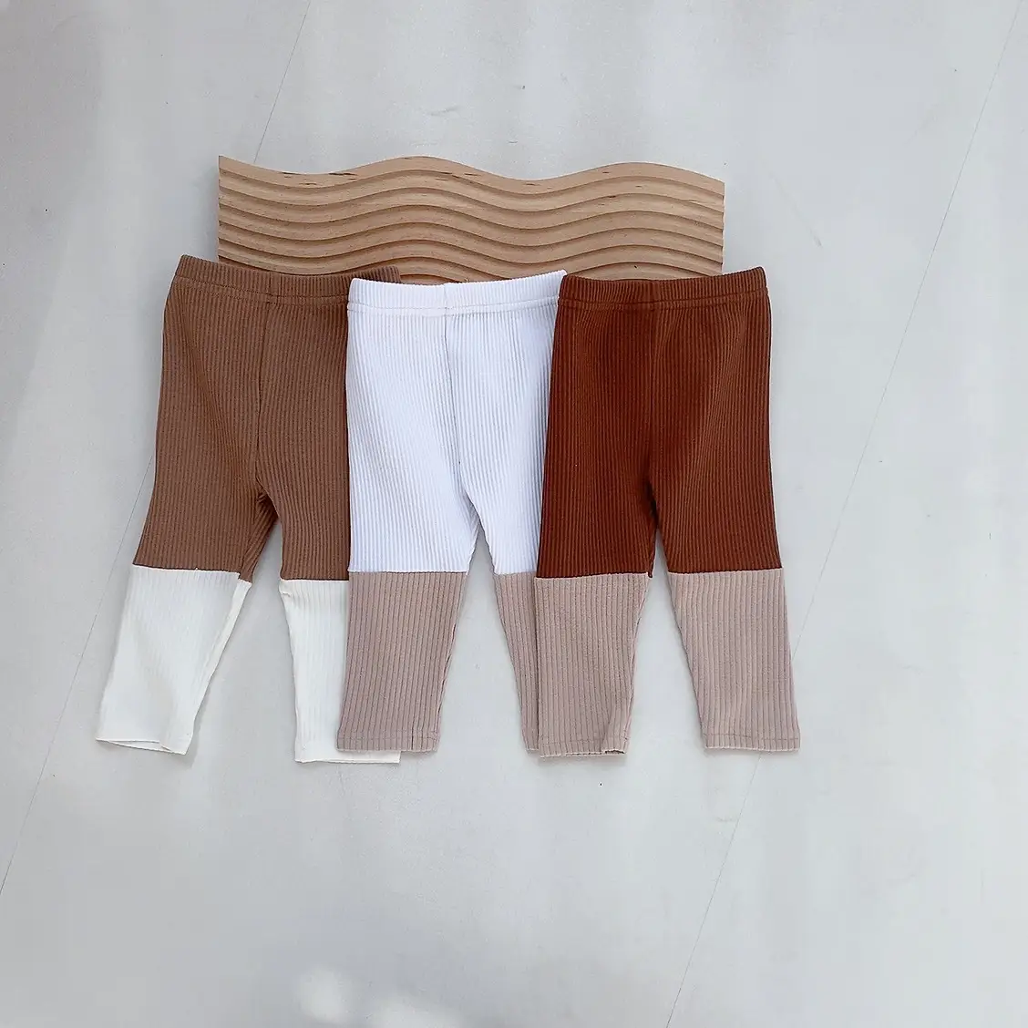 Children's Cotton Stitching Leggings Early Autumn Baby Spring Trousers