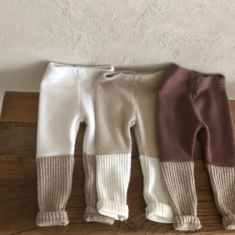 Children's Cotton Stitching Leggings Early Autumn Baby Spring Trousers