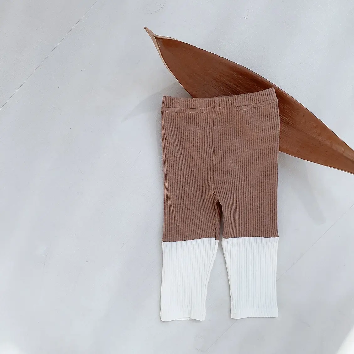 Children's Cotton Stitching Leggings Early Autumn Baby Spring Trousers