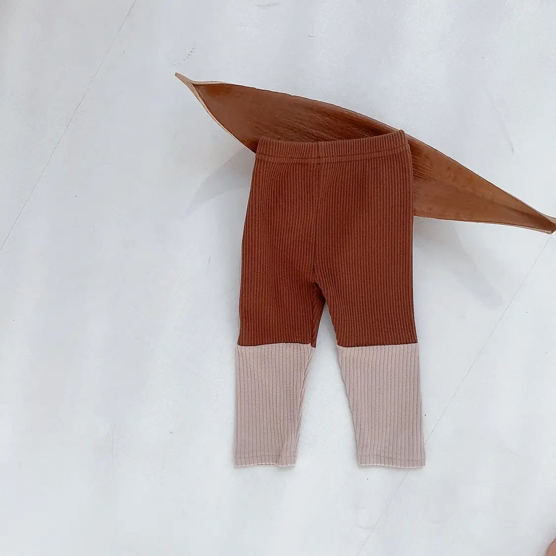 Children's Cotton Stitching Leggings Early Autumn Baby Spring Trousers