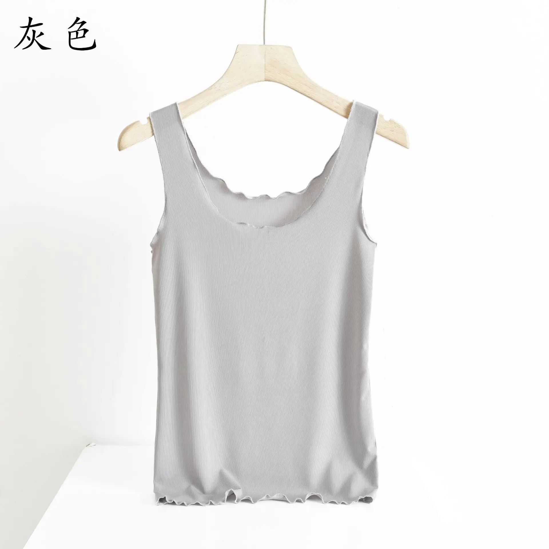 Black Ice Silk Sleeveless Women's Vest Large