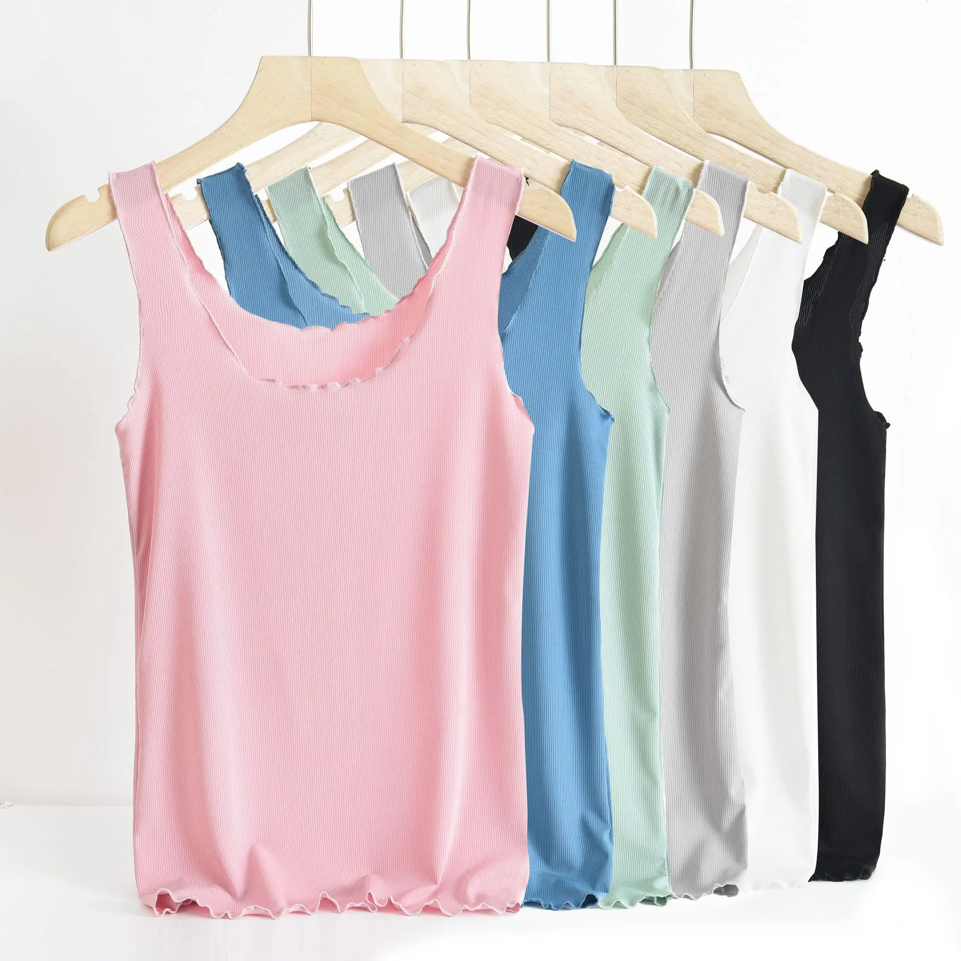 Black Ice Silk Sleeveless Women's Vest Large — feature 2