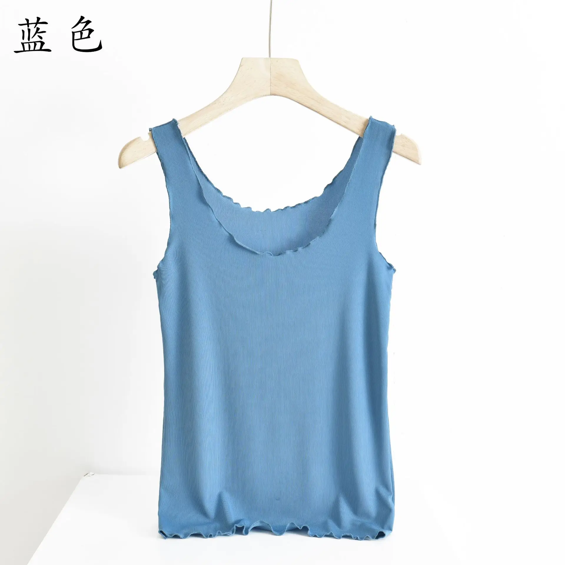 Black Ice Silk Sleeveless Women's Vest Large — feature 7