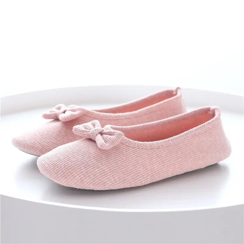 Confinement shoes summer thin breathable heel home shoes soft bottom cotton slippers women's indoor Spring and Autumn thick bottom slippers non-slip