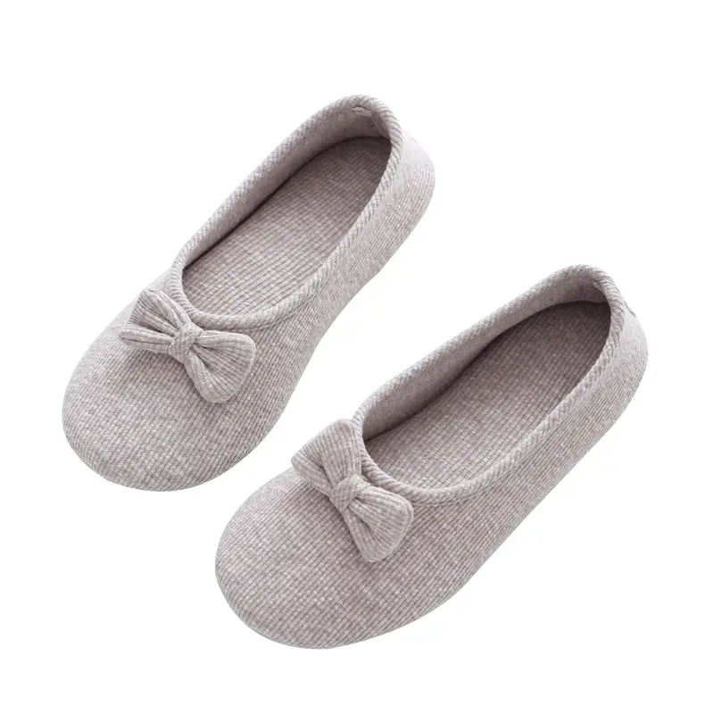 Confinement shoes summer thin breathable heel home shoes soft bottom cotton slippers women's indoor Spring and Autumn thick bottom slippers non-slip