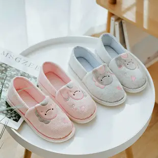 Confinement shoes summer thin breathable heel home shoes soft bottom cotton slippers women's indoor Spring and Autumn thick bottom slippers non-slip — feature 15