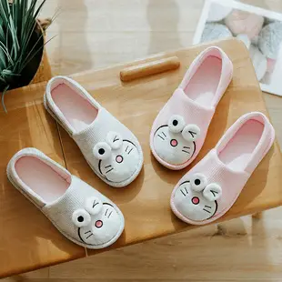 Confinement shoes summer thin breathable heel home shoes soft bottom cotton slippers women's indoor Spring and Autumn thick bottom slippers non-slip — feature 6