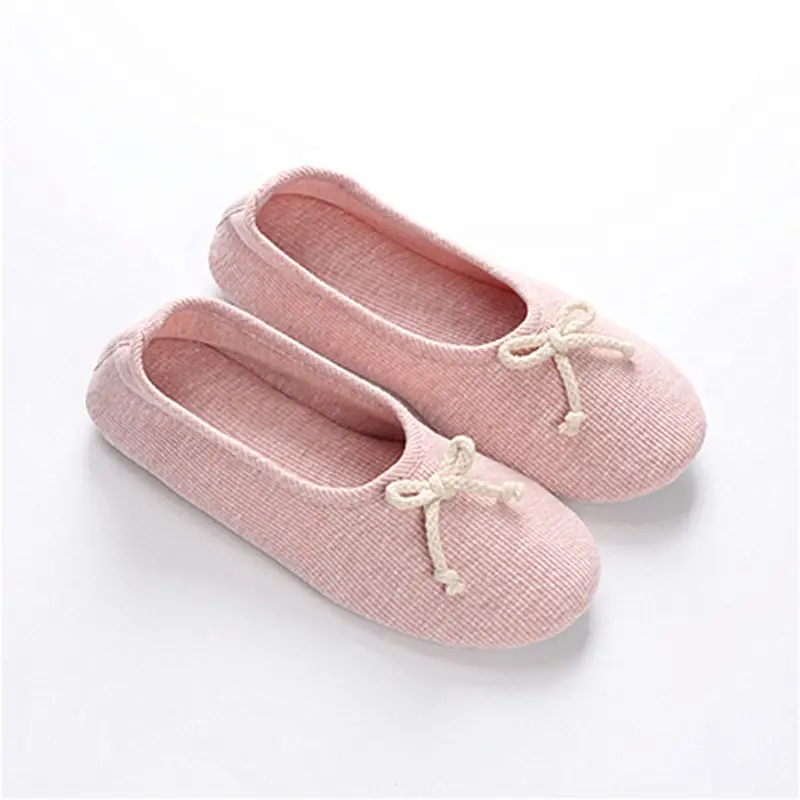 Confinement shoes summer thin breathable heel home shoes soft bottom cotton slippers women's indoor Spring and Autumn thick bottom slippers non-slip