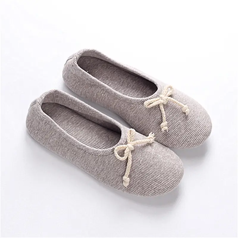 Confinement shoes summer thin breathable heel home shoes soft bottom cotton slippers women's indoor Spring and Autumn thick bottom slippers non-slip