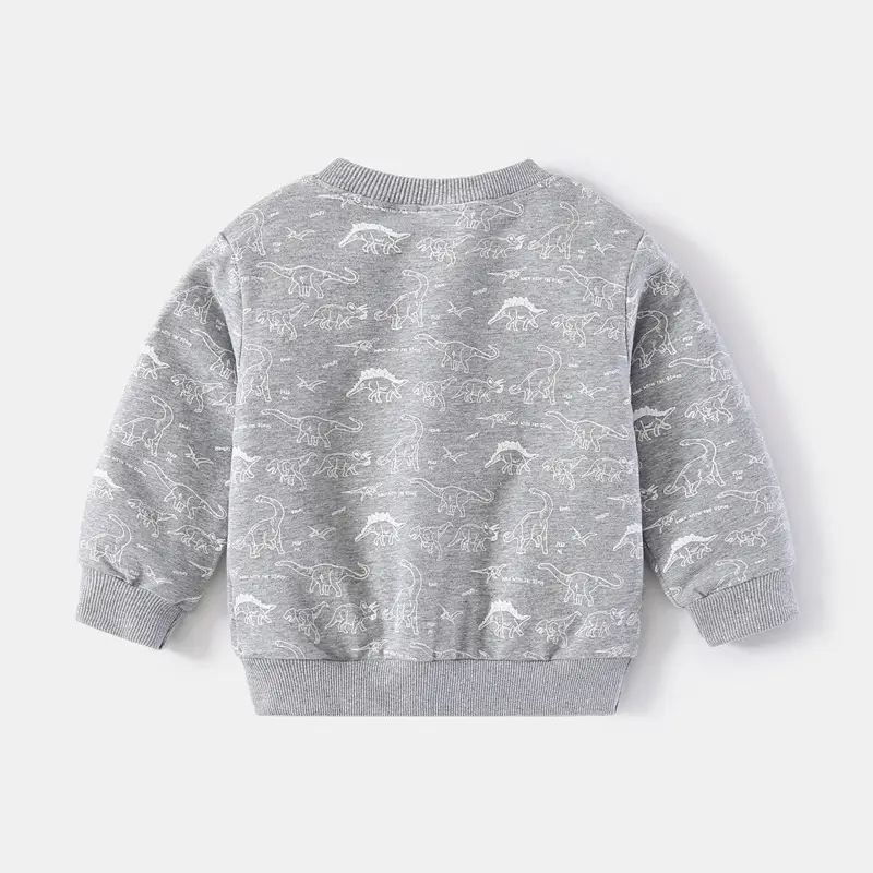 Kids Cartoon Print Sweatshirt Navy Blue 2024 - Image 5