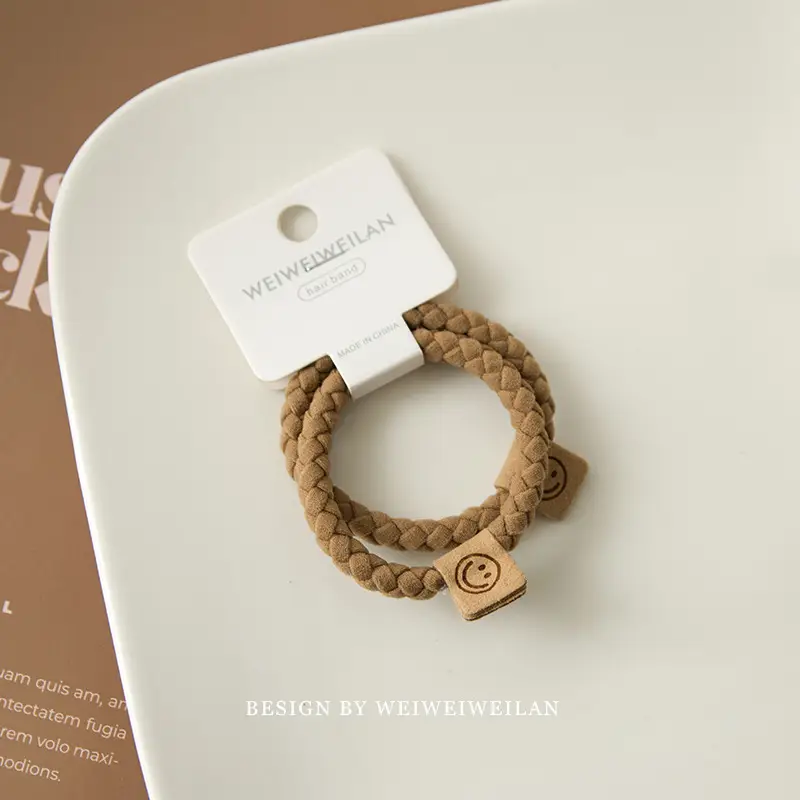 Smiley Braided Headbands with Wooden Accents - Image 2