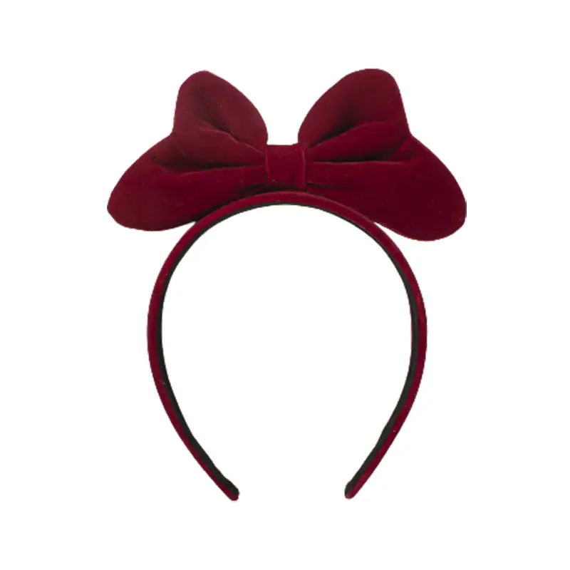 Red Velvet Bow Headband for Girls - Image 7